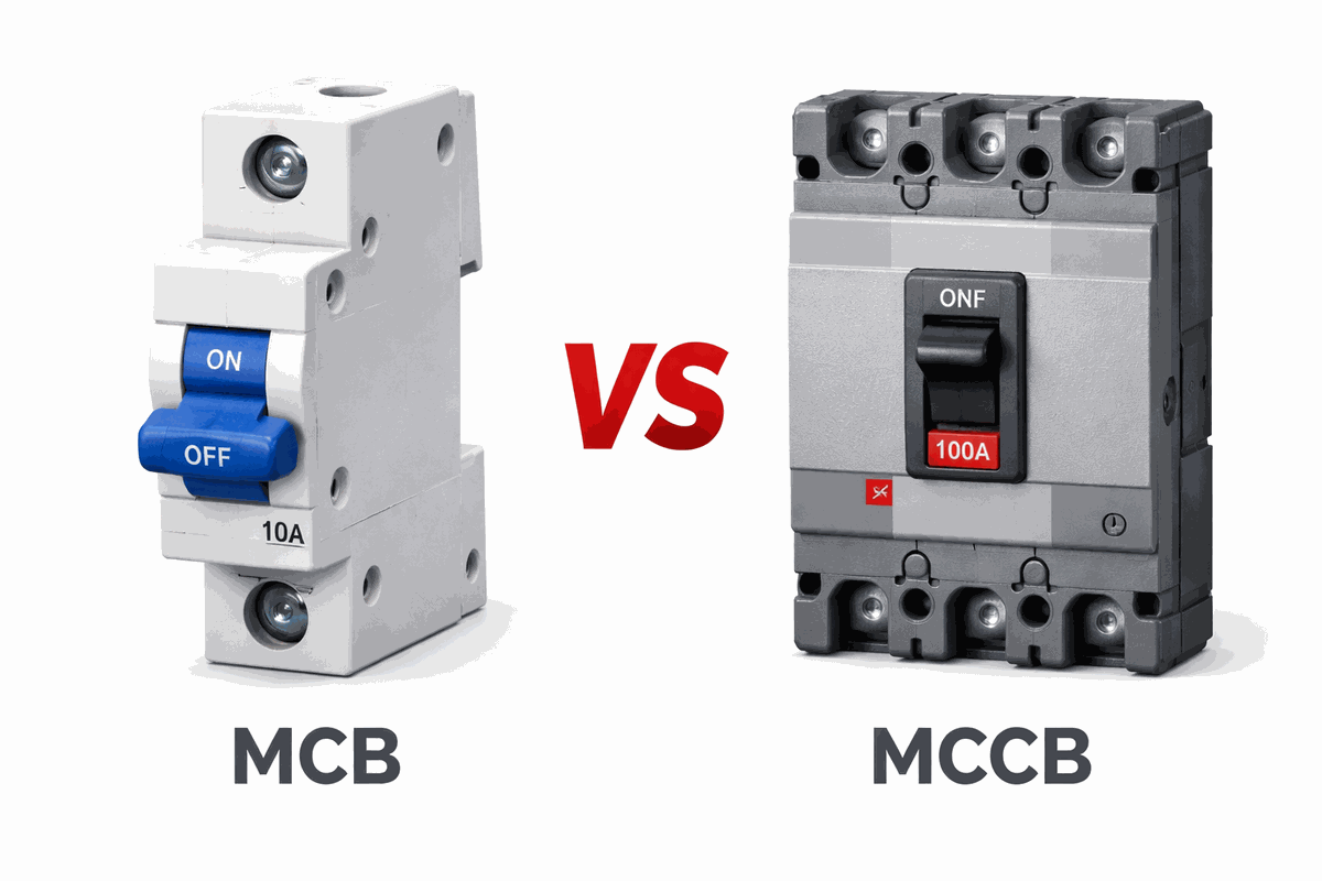 Figure 3. Comparison MCB vs MCCB