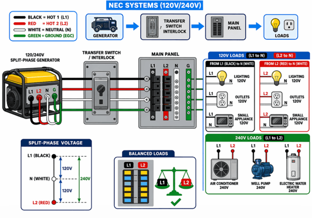 Figure 6. NEC Systems (120V/240V)
