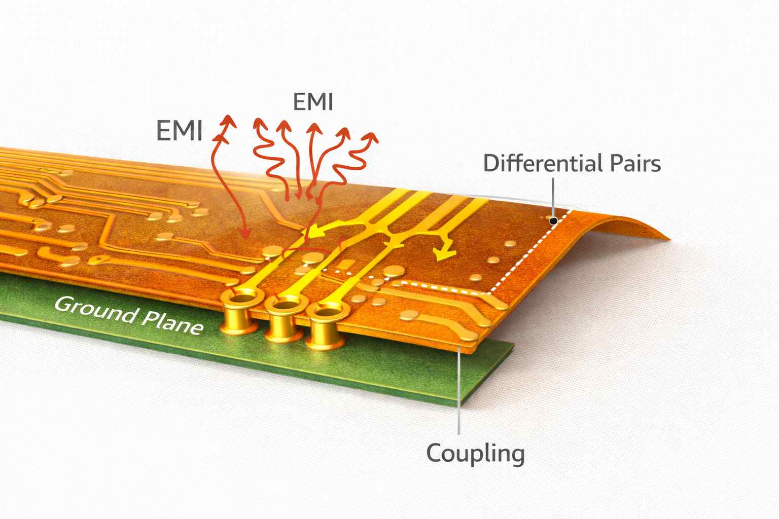 Figure 8. Electrical Performance in Flexible PCB Routing