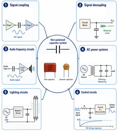 Figure 6. Non-Polarized Capacitors Applications