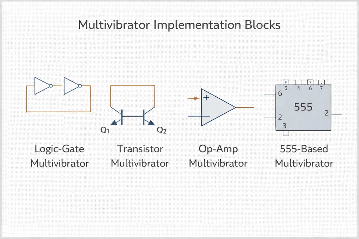 Figure 6. Multivibrator Circuit Implementations