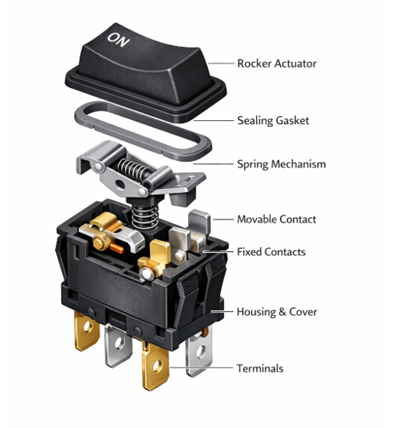 Figure 2. Rocker Switch Internal Structure