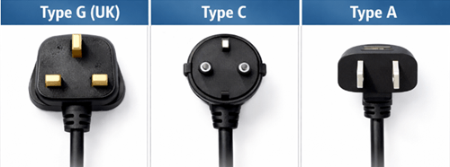Figure 7. UK Plug vs Other International Plug Types