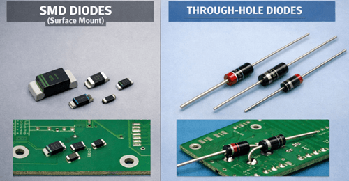 Figure 13. SMD Diodes vs Through-Hole Diodes