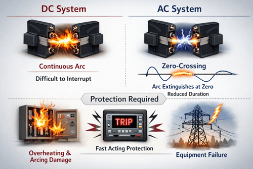Figure 5. Behavior in AC and DC Systems