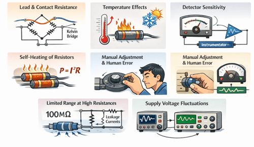 Figure 3. Common Sources of Error in Wheatstone Bridge