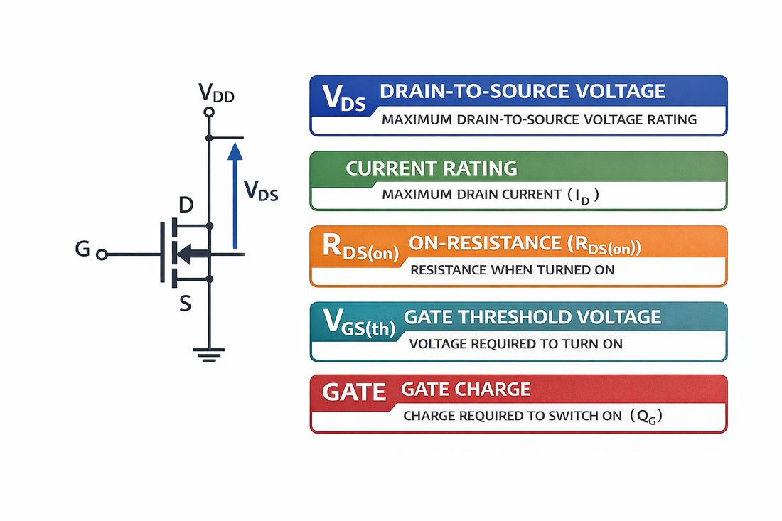 Figure 4. Main MOSFET Switch Parameters