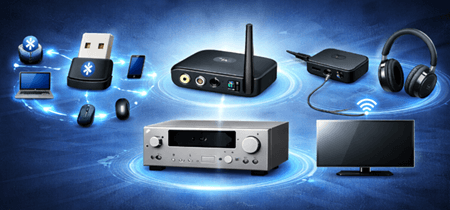 Figure 1. Bluetooth Adapter vs Receiver vs Transmitter