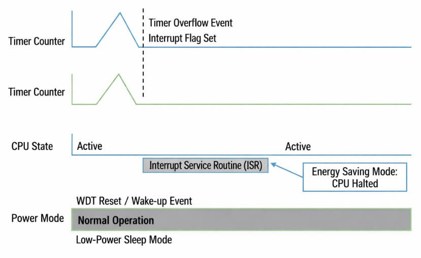 Figure 6. Timers, Interrupts, and Power Control in PIC Microcontrollers