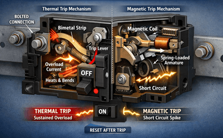Figure 2. How Bolt-On Circuit Breakers Work