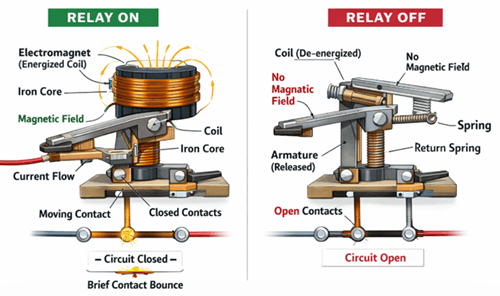 Figure 5. Mechanical Relay Working Principle
