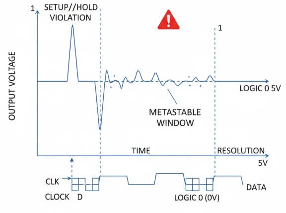 Figure 5. Effects of Setup and Hold Time Violations