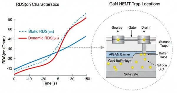 Figure 7. Reliability and Dynamic Behavior in HEMTs and HEM FETs