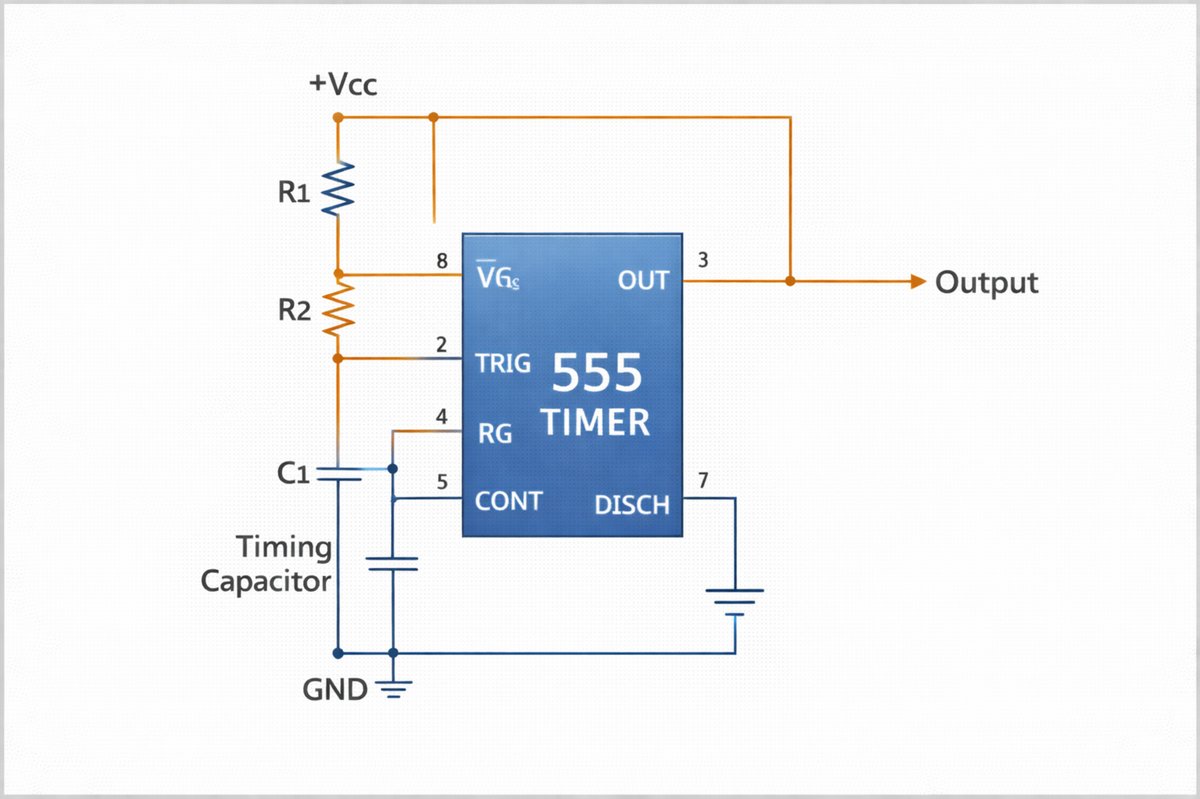 Figure 3. 555 Astable Circuit Setup