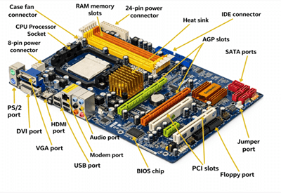 Figure 2. Motherboard Components