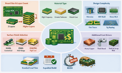 Figure 2. Factors That Influence Custom PCB Cost