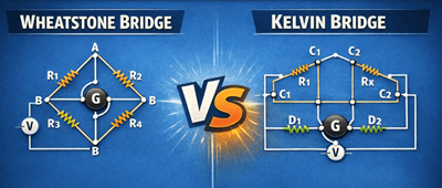 Figure 9. Wheatstone Bridge vs Kelvin Bridge