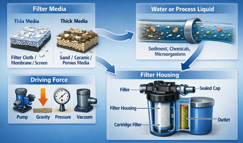 Figure 2. Main Components of a Water Filtration System