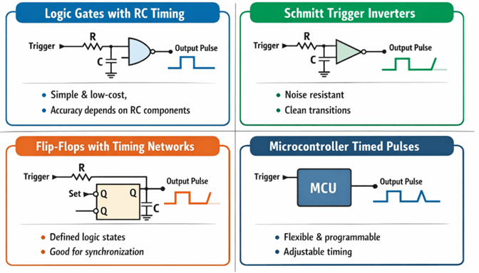 Figure 6. Alternative Monostable Implementations
