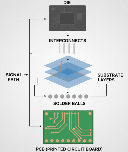 Figure 3. Signal Routing Through the IC Substrate