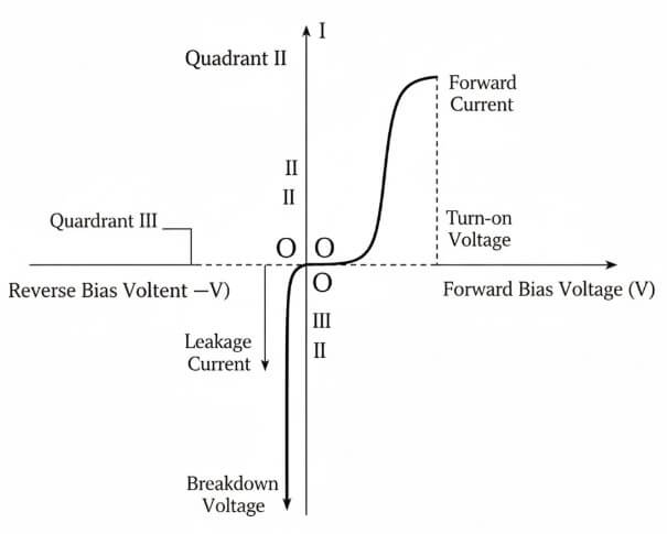 Figure 5. I–V Behavior in Forward Bias vs Reverse Bias