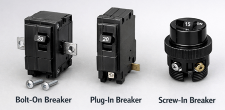 Figure 6. Bolt-On vs Plug-In vs Screw-In Breakers