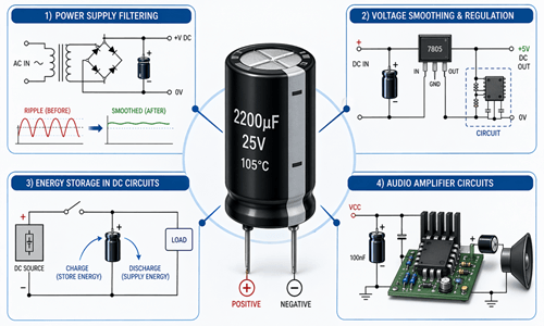 Figure 5. Polarized Capacitors Applications
