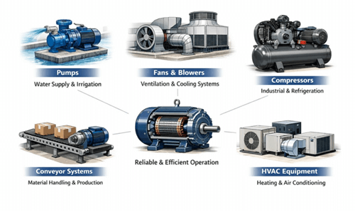 Figure 7. Squirrel Cage Motors Applications