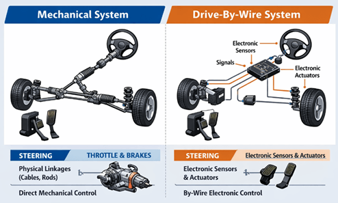 Figure 8. Mechanical vs Drive-By-Wire Systems