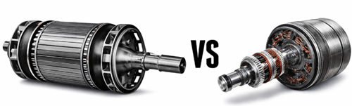 Figure 1. Squirrel Cage and Slip Ring (Wound) Rotor