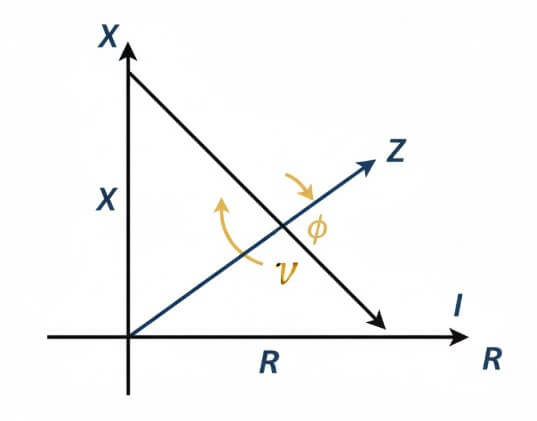 Figure 2. Complex Impedance and Its Real and Reactive Parts