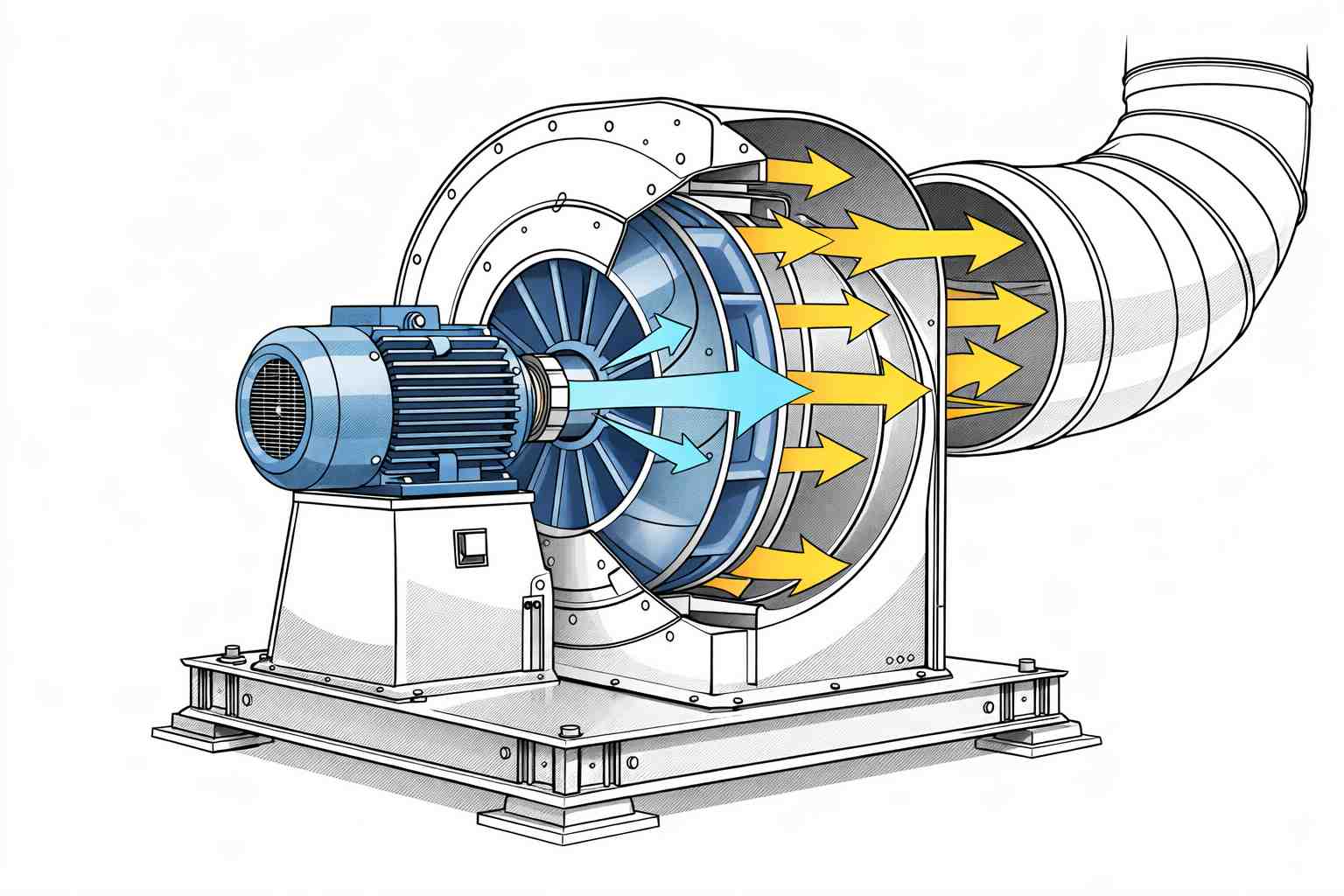 Figure 2. Centrifugal Blower Airflow and Pressure