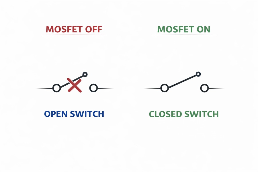Figure 3. MOSFET ON and OFF States
