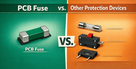 Figure 12. PCB Fuse vs. Other Protection Devices