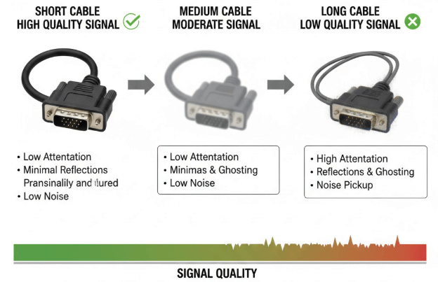 Figure 7. VGA Signal Quality and Cable Length