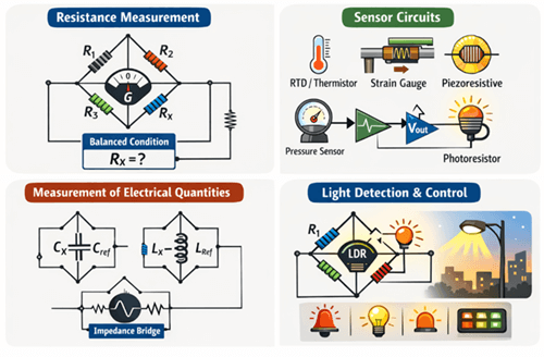 Figure 8. Applications of Wheatstone Bridge