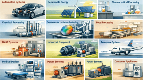 Figure 12. Applications of RTD Sensors
