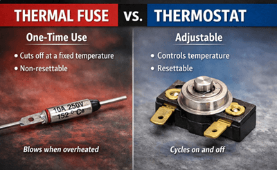 Figure 7. Thermal Fuse vs. Thermostat Difference