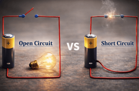 Figure 2. Open Circuit vs. Short Circuit Comparison