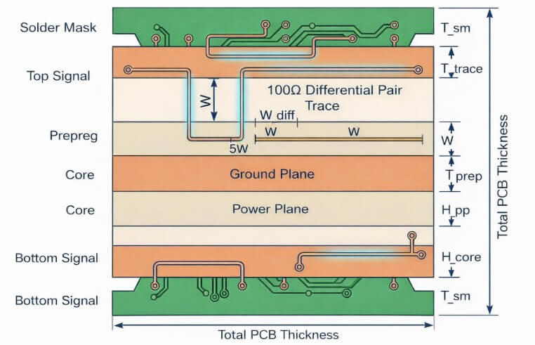 Figure 5. Controlled Impedance in PCB Signals