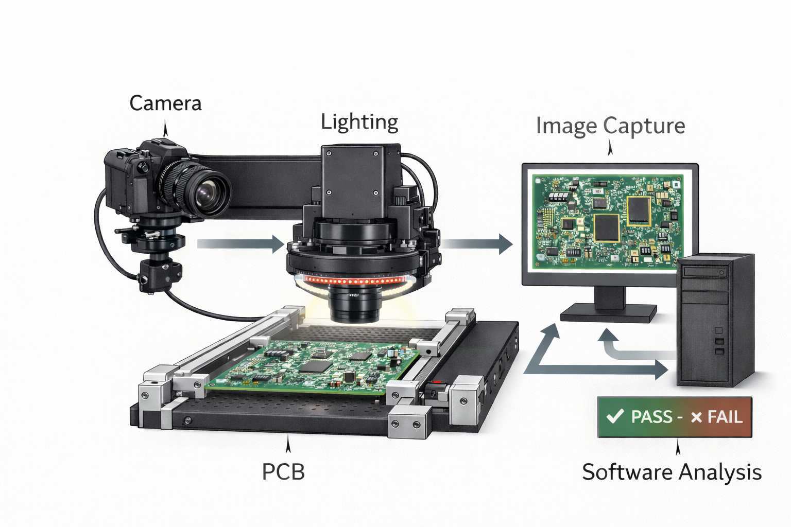 Figure 2. How Automated Optical Inspection Works?