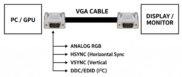 Figure 3. Basic VGA Signal Lines
