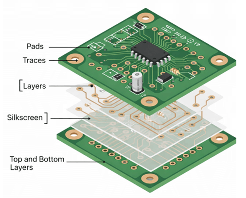 Figure 15. PCB Components and Layers