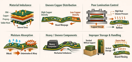 Figure 3. Main Causes of PCB Warpage
