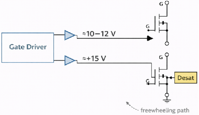 Figure 5. IGBT vs MOSFET: Gate Drive Requirements