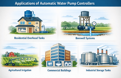 Figure 9. Applications of Automatic Water Pump Controllers