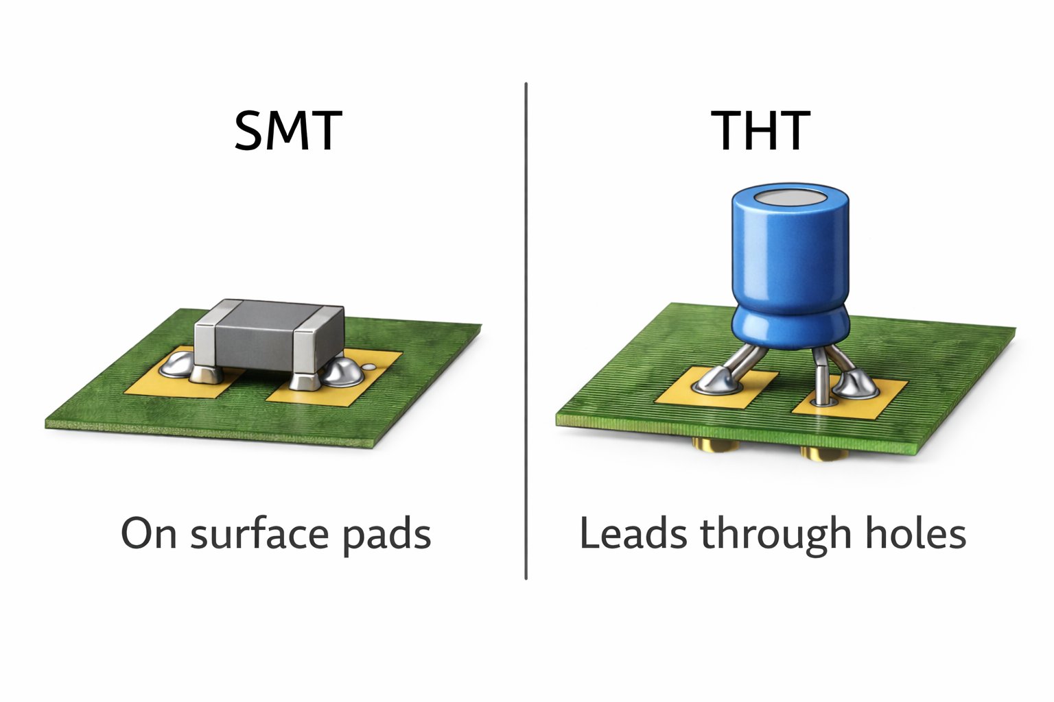 Figure 2. SMT vs Through-Hole Comparison