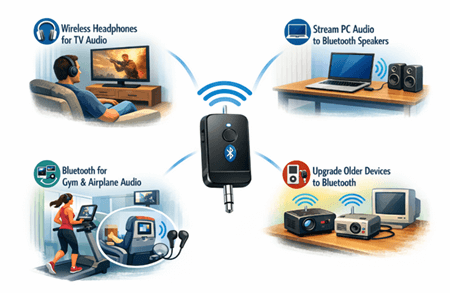 Figure 7. Uses of Bluetooth Transmitter