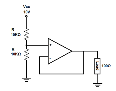 Figure 8. Using a Voltage Follower with a Voltage Divider
