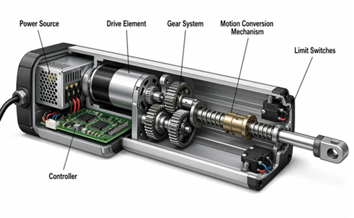 Figure 2. Components Inside an Actuator